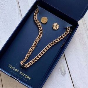 violet harper elana link necklace and earrings